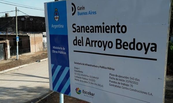 AVANZA LA ETAPA FINAL DEL SANEAMIENTO DEL ARROYO BEDOYA